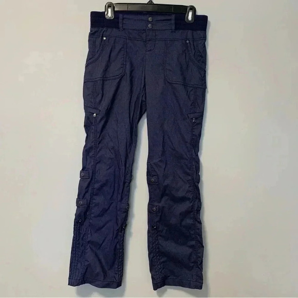 Athleta blue cargo  multiple pockets pants - Picture 1 of 6